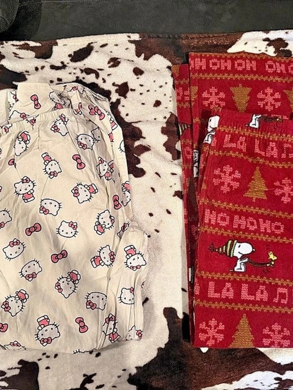 Sanrio Hello Kitty White & Pink Bow Print Pajama Pants